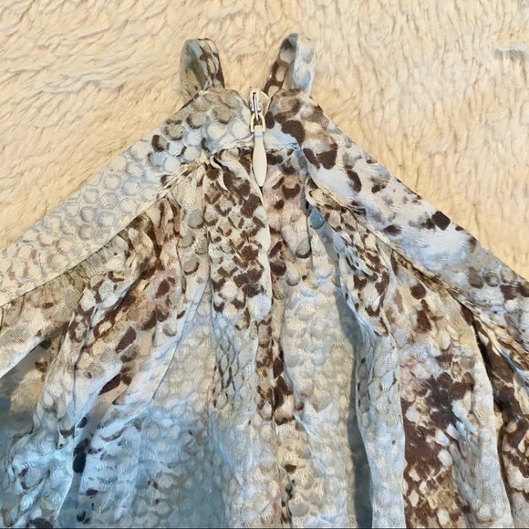 Olivaceous Snakeskin Off-the-Shoulder Halter Top Size Large - Picture 10 of 12